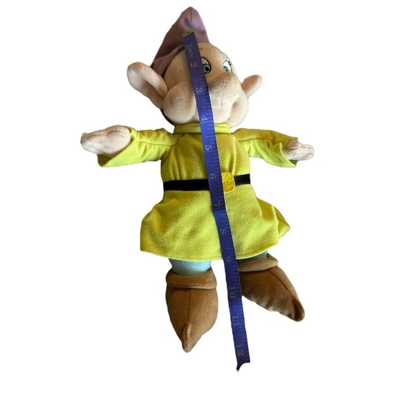 Disney Snow White Dopey Yellow and Brown Stuffed Animal Plush - Picture 3 of 4